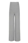 Alpha Studio Knitted Trousers In Gray