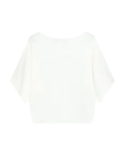 Alpha Studio Latte Kimono Sweater In White