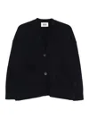 Alpha Studio Linear Cardigan In Blue