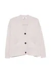 Alpha Studio Patch-pocket V-neck Cardigan In Gray