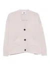 Alpha Studio Patch-pocket V-neck Cardigan In Pink