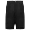 Alpha Studio Black Linen Short In Black
