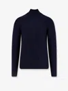 Alpha Studio Links Wool And Cashmere Mock Turtleneck In Blue