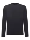Alpha Studio Long-sleeve Merino Wool Sweater In Black
