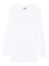 Alpha Studio Crew-neck Long-sleeve T-shirt In White