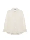 Alpha Studio Long-sleeve Button-up Shirt In Neutral