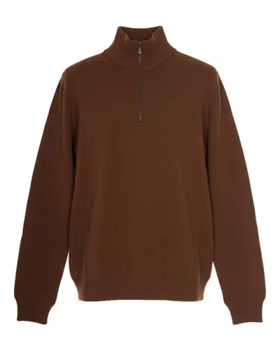 ALPHA STUDIO TOBACCO CASHMERE TURTLENECK