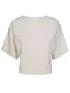 Alpha Studio Maglia Kimono Scollo Barca Manica Corta In Beige