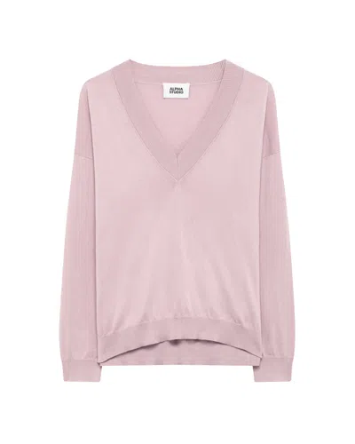 Alpha Studio Maglia V Rosa