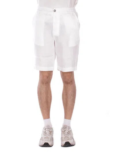 Alpha Studio Man Bermuda Au5373q 1003 Bermuda Regular Milk In White