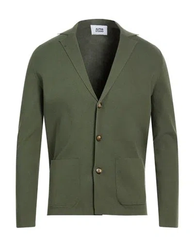 Alpha Studio Man Blazer Green Size 38 Cotton, Polyester