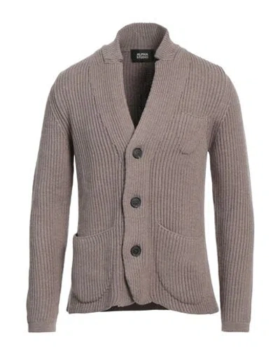 Alpha Studio Man Blazer Khaki Size 38 Merino Wool In Beige