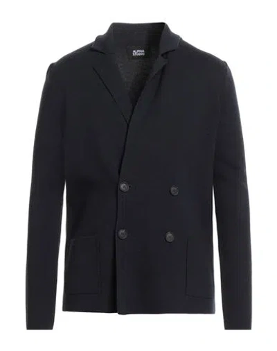 Alpha Studio Man Blazer Midnight Blue Size 42 Merino Wool