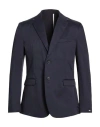 Alpha Studio Man Blazer Midnight Blue Size 46 Cotton, Polyamide, Elastane In Blue