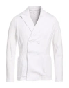 Alpha Studio Man Blazer White Size 44 Cotton, Elastane