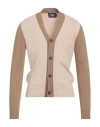 Alpha Studio Man Cardigan Beige Size 44 Merino Wool, Alpaca Wool, Recycled Polyamide, Polyamide In Neutral