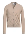 Alpha Studio Man Cardigan Beige Size 46 Cotton In Beige
