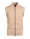 Alpha Studio Man Cardigan Beige Size 48 Merino Wool