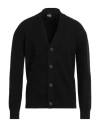 Alpha Studio Man Cardigan Black Size 38 Merino Wool