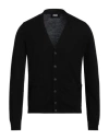 Alpha Studio Man Cardigan Black Size 38 Merino Wool