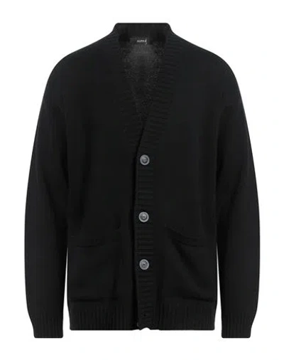 Alpha Studio Man Cardigan Black Size 44 Polyamide, Wool, Viscose, Cashmere