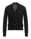 Alpha Studio Man Cardigan Black Size 48 Merino Wool