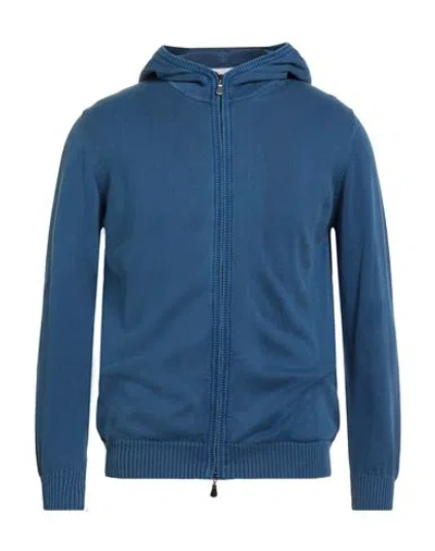 Alpha Studio Man Cardigan Blue Size 40 Cotton