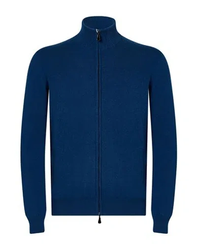 Alpha Studio Man Cardigan Blue Size 44 Cashmere