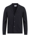 Alpha Studio Man Cardigan Blue Size 40 Cotton, Polyester
