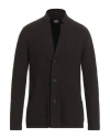 Alpha Studio Man Cardigan Chocolate Brown Size 42 Wool, Viscose, Polyamide, Cashmere