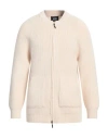 Alpha Studio Man Cardigan Cream Size 40 Wool, Polypropylene In White