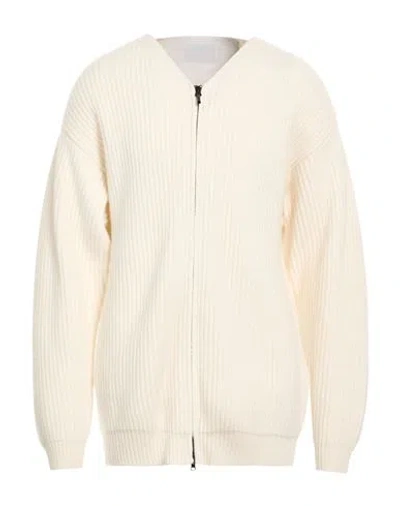 Alpha Studio Man Cardigan Cream Size 42 Wool, Viscose, Polyamide, Cashmere In Neutral
