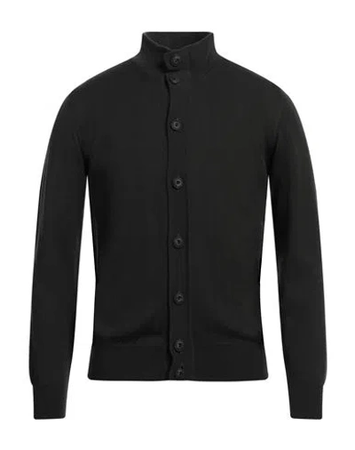 Alpha Studio Man Cardigan Dark Green Size 42 Merino Wool