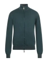 Alpha Studio Man Cardigan Deep Jade Size 46 Cotton In Green