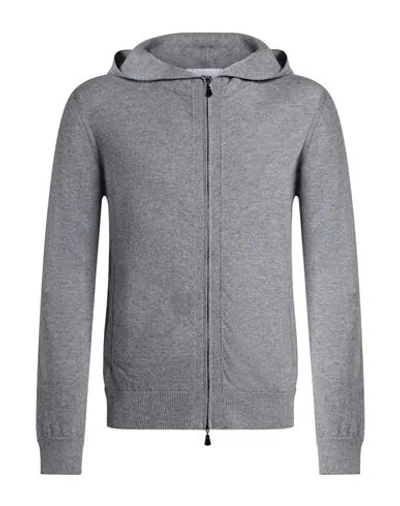 Alpha Studio Man Cardigan Grey Size 40 Wool In Gray