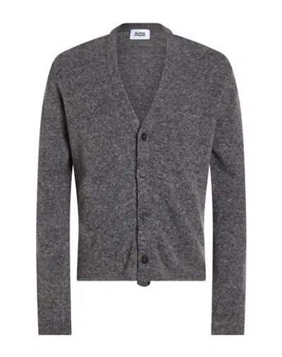 Alpha Studio Man Cardigan Grey Size 44 Virgin Wool, Polyamide In Gray