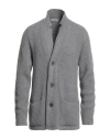 Alpha Studio Man Cardigan Light Grey Size 42 Wool, Viscose, Polyamide, Cashmere
