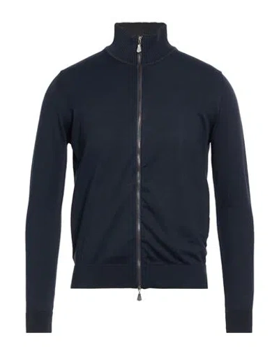 Alpha Studio Man Cardigan Midnight Blue Size 36 Cotton