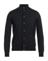 Alpha Studio Man Cardigan Midnight Blue Size 46 Merino Wool In Blu Blu E Verdi