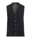 Alpha Studio Man Cardigan Midnight Blue Size 46 Merino Wool In Blue