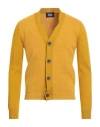 Alpha Studio Man Cardigan Mustard Size 44 Merino Wool, Alpaca Wool, Recycled Polyamide, Polyamide
