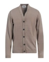 Alpha Studio Man Cardigan Sand Size 44 Cotton In Beige