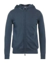 Alpha Studio Man Cardigan Slate Blue Size 36 Cotton