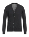 Alpha Studio Man Cardigan Steel Grey Size 40 Merino Wool