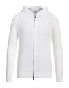 Alpha Studio Man Cardigan White Size 42 Cotton In White