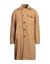 Alpha Studio Man Coat Camel Size 40 Wool In Beige