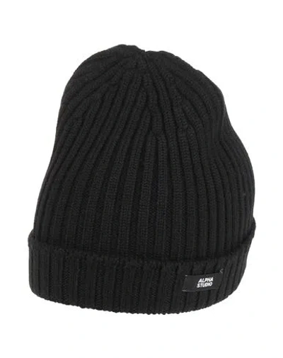 Alpha Studio Man Hat Black Size Onesize Merino Wool