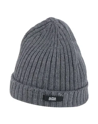 Alpha Studio Man Hat Grey Size Onesize Merino Wool