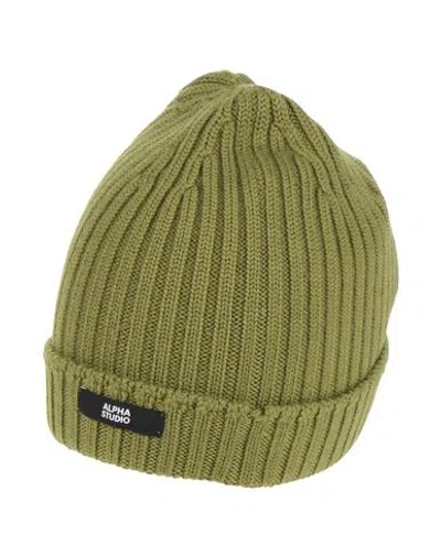 Alpha Studio Man Hat Military Green Size Onesize Merino Wool