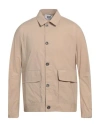 Alpha Studio Man Jacket Sand Size 42 Cotton, Elastane In Neutral